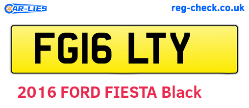 FG16LTY are the vehicle registration plates.