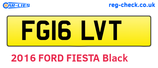 FG16LVT are the vehicle registration plates.