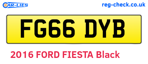 FG66DYB are the vehicle registration plates.