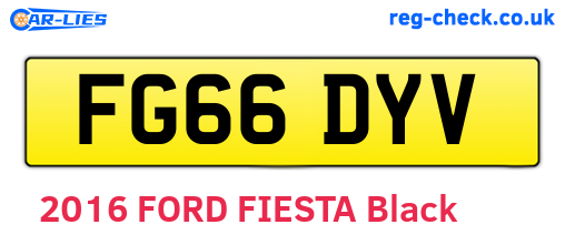 FG66DYV are the vehicle registration plates.