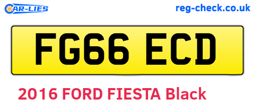 FG66ECD are the vehicle registration plates.
