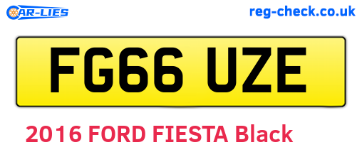 FG66UZE are the vehicle registration plates.