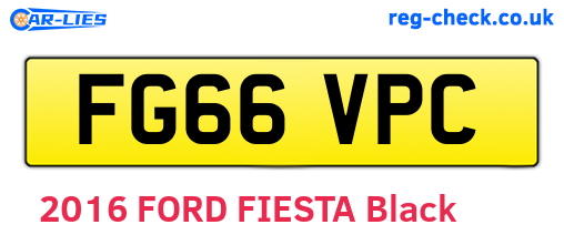 FG66VPC are the vehicle registration plates.