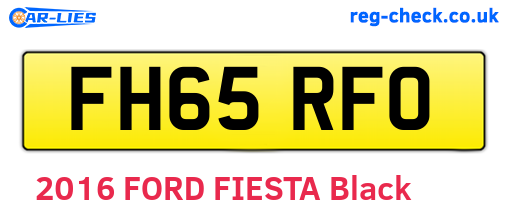 FH65RFO are the vehicle registration plates.