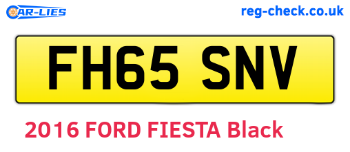 FH65SNV are the vehicle registration plates.