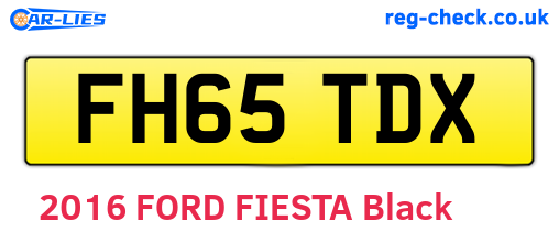 FH65TDX are the vehicle registration plates.