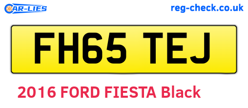 FH65TEJ are the vehicle registration plates.