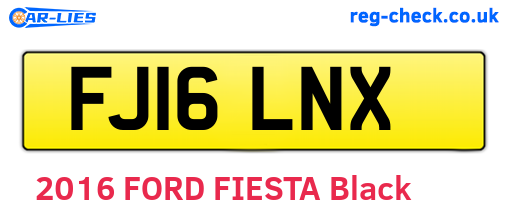 FJ16LNX are the vehicle registration plates.