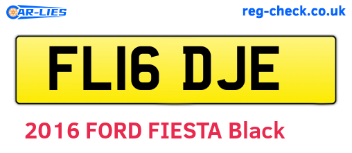 FL16DJE are the vehicle registration plates.