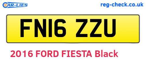FN16ZZU are the vehicle registration plates.