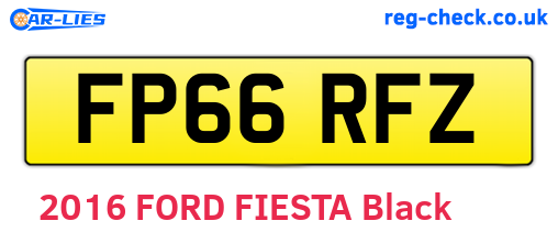 FP66RFZ are the vehicle registration plates.