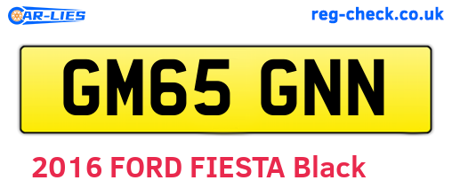 GM65GNN are the vehicle registration plates.