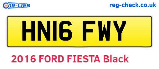 HN16FWY are the vehicle registration plates.