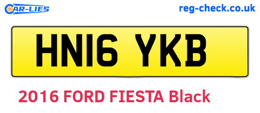 HN16YKB are the vehicle registration plates.