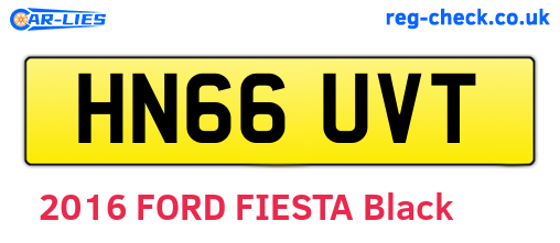HN66UVT are the vehicle registration plates.