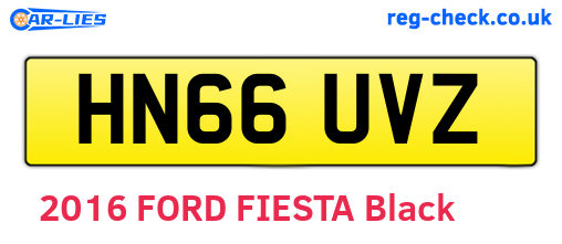 HN66UVZ are the vehicle registration plates.