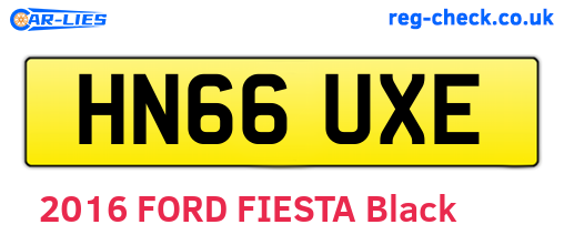 HN66UXE are the vehicle registration plates.