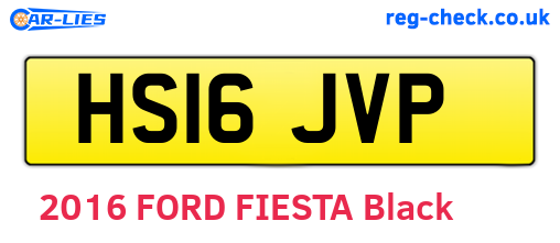 HS16JVP are the vehicle registration plates.