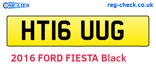 HT16UUG are the vehicle registration plates.