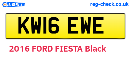 KW16EWE are the vehicle registration plates.