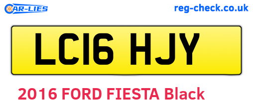 LC16HJY are the vehicle registration plates.