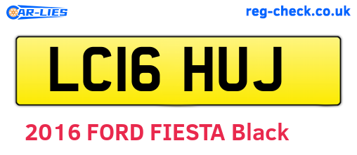 LC16HUJ are the vehicle registration plates.