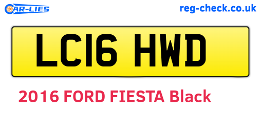 LC16HWD are the vehicle registration plates.