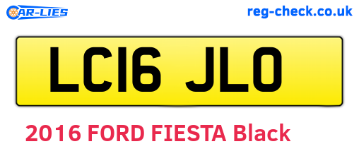 LC16JLO are the vehicle registration plates.