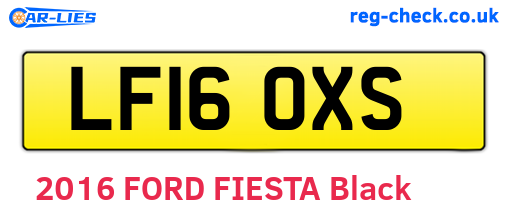 LF16OXS are the vehicle registration plates.
