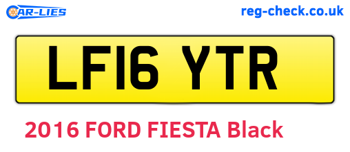 LF16YTR are the vehicle registration plates.