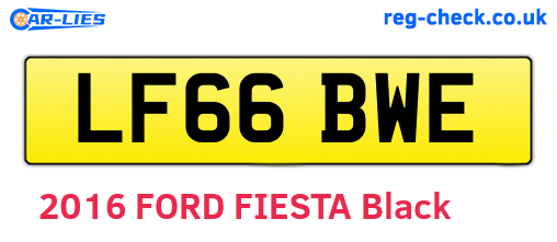 LF66BWE are the vehicle registration plates.