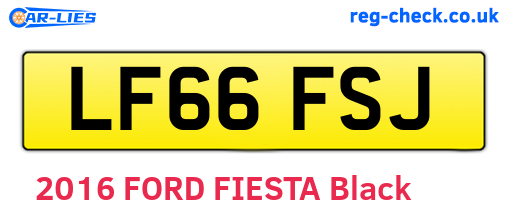 LF66FSJ are the vehicle registration plates.