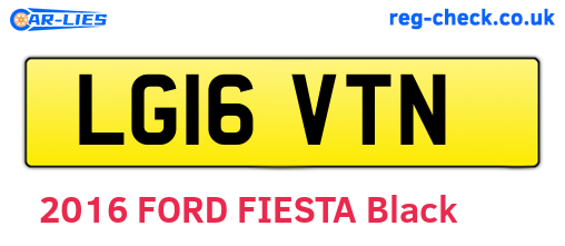 LG16VTN are the vehicle registration plates.