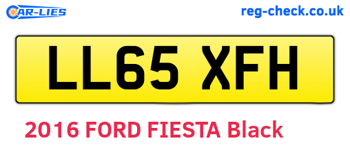 LL65XFH are the vehicle registration plates.