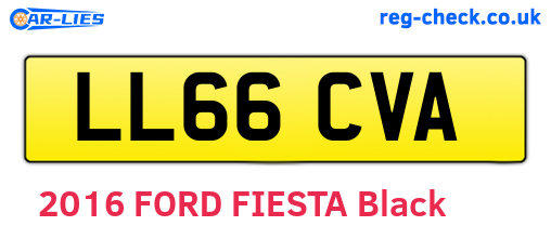 LL66CVA are the vehicle registration plates.