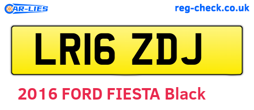 LR16ZDJ are the vehicle registration plates.