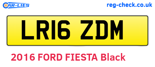 LR16ZDM are the vehicle registration plates.