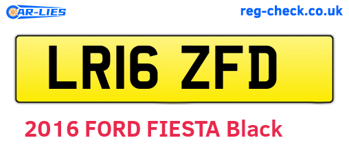 LR16ZFD are the vehicle registration plates.