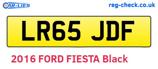 LR65JDF are the vehicle registration plates.