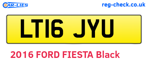 LT16JYU are the vehicle registration plates.