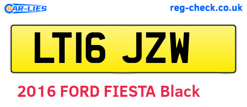 LT16JZW are the vehicle registration plates.