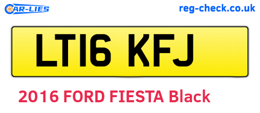 LT16KFJ are the vehicle registration plates.
