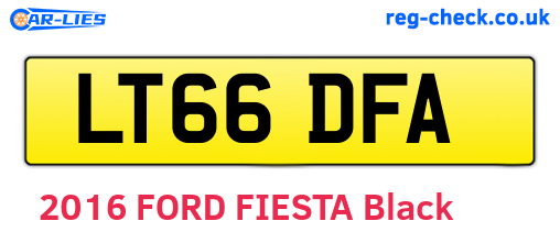 LT66DFA are the vehicle registration plates.