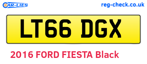 LT66DGX are the vehicle registration plates.