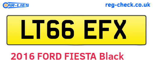 LT66EFX are the vehicle registration plates.