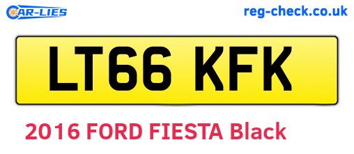 LT66KFK are the vehicle registration plates.