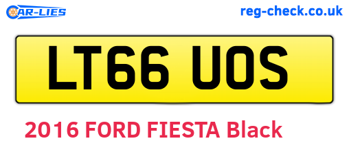 LT66UOS are the vehicle registration plates.