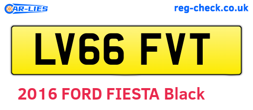 LV66FVT are the vehicle registration plates.