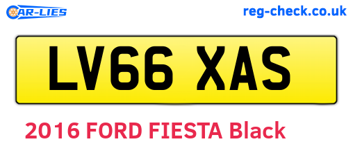 LV66XAS are the vehicle registration plates.
