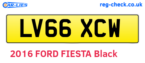 LV66XCW are the vehicle registration plates.